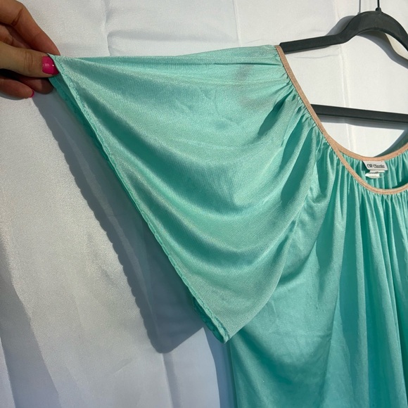 Vintage CW Classics Turquoise Nightgown - Size 1X - Picture 4 of 5